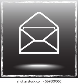 Mail sign icon, vector illustration. Flat design style