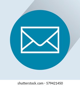 Mail sign icon, vector illustration. Flat design style