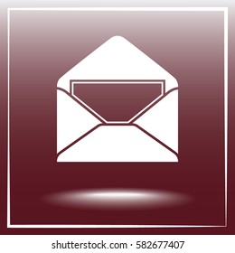 Mail sign icon, vector illustration. Flat design style
