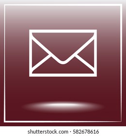 Mail sign icon, vector illustration. Flat design style