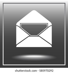Mail sign icon, vector illustration. Flat design style