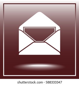 Mail sign icon, vector illustration. Flat design style