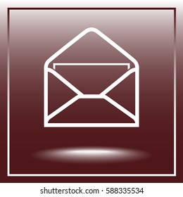 Mail sign icon, vector illustration. Flat design style