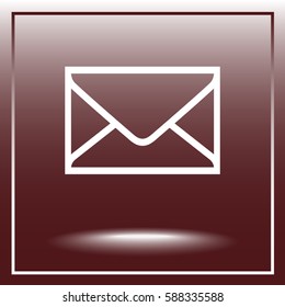 Mail sign icon, vector illustration. Flat design style