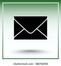 Mail sign icon, vector illustration. Flat design style