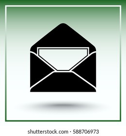 Mail sign icon, vector illustration. Flat design style