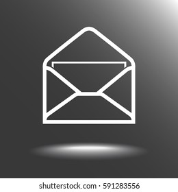 Mail sign icon, vector illustration. Flat design style