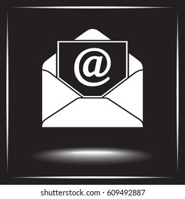 Mail sign icon, vector illustration. Flat design style