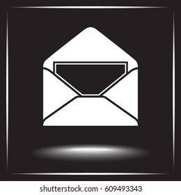 Mail sign icon, vector illustration. Flat design style