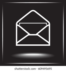 Mail sign icon, vector illustration. Flat design style