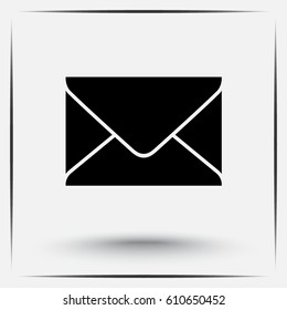 Mail sign icon, vector illustration. Flat design style