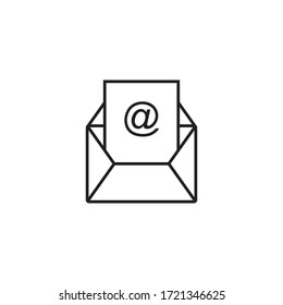 mail sign icon vector isolated