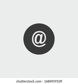 mail sign icon. mail sign vector on gray background