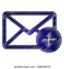 Mail sign illustration with add mark