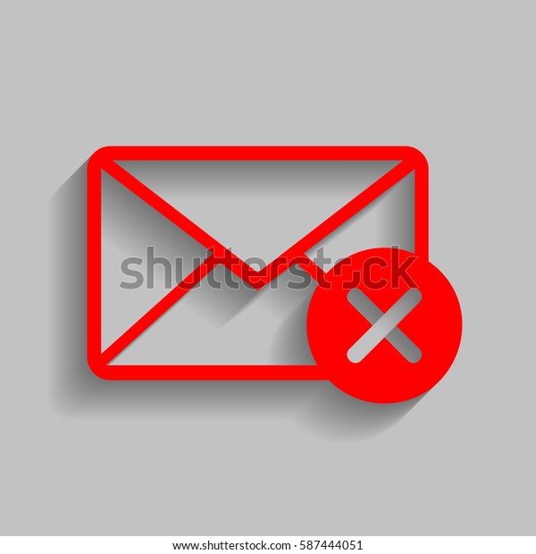 Mail Sign Illustration Cacel Mark Vector Stock Vector (Royalty Free ...