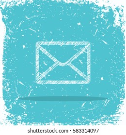Mail sign on grunge background
