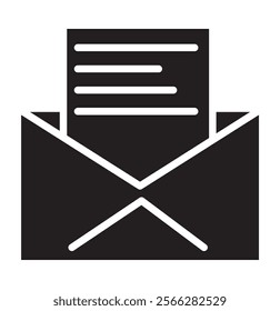 Mail with at sign vector icon in line style design for website, app, UI, isolated on white background. Editable stroke.