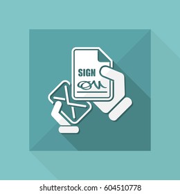 Mail with a signed document