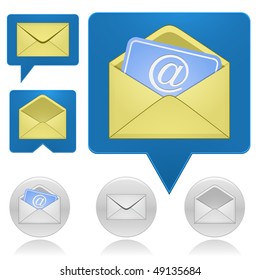Mail Signs on lables and buttons