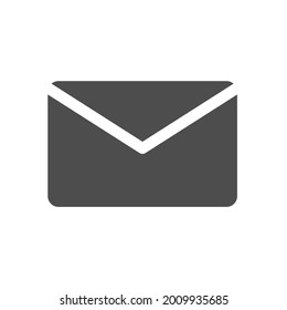mail silhouette vector icon isolated on white background. mail envelope icon for web, mobile apps, ui design and print polygraphy