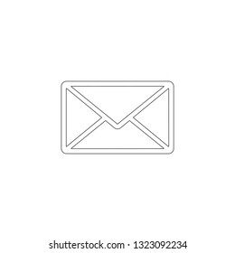 Mail. simple flat vector icon illustration. outline line symbol - editable stroke
