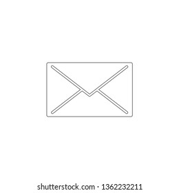 Mail. simple flat vector icon illustration. outline line symbol - editable stroke