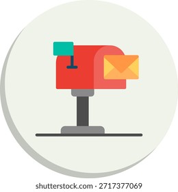 Symbol für flache Kreisform im E-Mail-Steckplatz