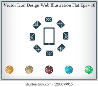 mail smartphone, vector illustration