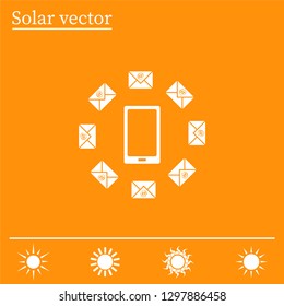 mail smartphone, vector illustration