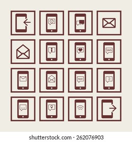 Mail sms icons