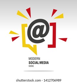 Mail Social media modern colorful sign icon sticker