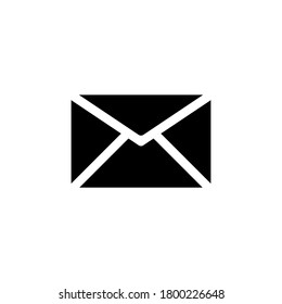 mail solid icon on the white backround