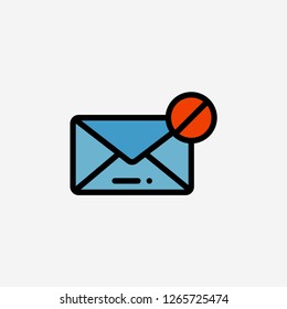 Mail spam concept line icon. Simple element illustration. Mail spam concept outline symbol design. Can be used for web and mobile UI/UX . Modern vector style.modern vector style.