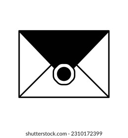 Icono de vector de glifo de marca de correo que puede editar o modificar fácilmente

