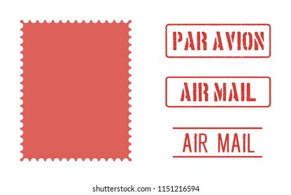 Mail Stamp Vector Set
