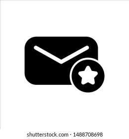 Mail and star icon with trendy flat line style icon for web, logo, app, UI design. isolated on white background. vector illustration eps 10