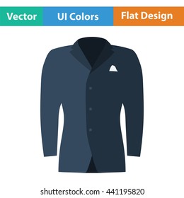 Mail suit icon. Flat design. Vector illustration.