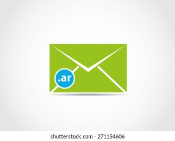 Mail with symbol of Argentine