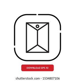Mail symbol, envelope outline vector icon