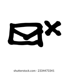 Mail symbol hand drawing doodle vector