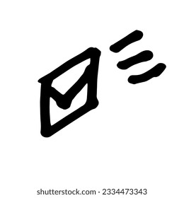 Símbolo de correo vectores de dibujo manual