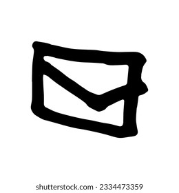 Mail symbol hand drawing doodle vector