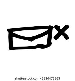 Símbolo de correo vectores de dibujo manual