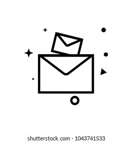 Mail symbol Vector Object Picture Image Graphic Glyph Outline Icon