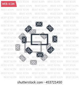 mail tablet, vector illustration