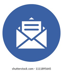 Mail Talking Flat Colored Icon