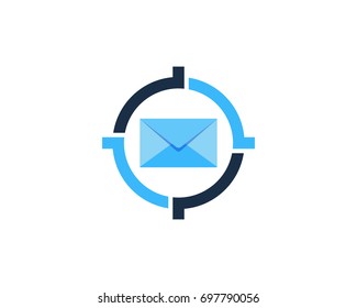 Mail Target Icon Logo Design Element