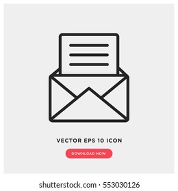 Mail with text vector icon