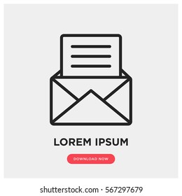 Mail with text vector icon