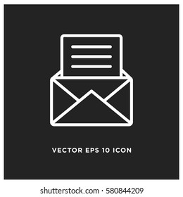 Mail with text vector icon